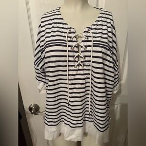 J.Crew striped sailer top XL